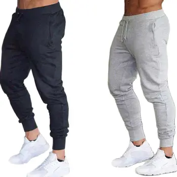 Pantalones de chándal de marca para hombre, para gimnasio, primavera y otoño, novedad de 2020 m.
