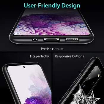 Pentagram 666 Demoniškas Samsung Galaxy S20 S21 FE Ultra S10 S10E Lite 5G S8 S9 S7 S6 Krašto Plius Telefono dėklas