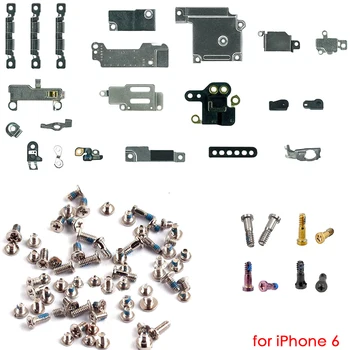 Pilnas Komplektas Smulkių Metalinių Vidaus Laikiklis dalys + Visiškai Varžtai iPhone 5 5C 5S 6 6P 6s 6sPlus 7 7Plus 8 Plus X XR XS MAX