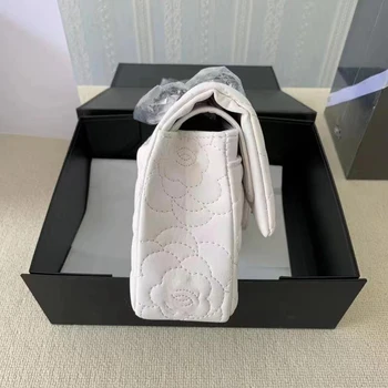 Piniginės ir rankinės prabangos dizaineris 2021 Aukštos klasės 3D Camellia LOGOED Avikailio Grandinės Pečių Krepšiai Moterims maišelį mados piniginės