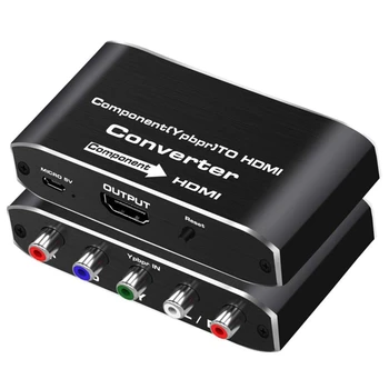 Populiariausi Pasiūlymai YPbPr į HDMI Konverteris 5RCA RGB HDMI Konverteris, Vaizdo Garso Adapteris DVD PSP PS2 N64 prie HDTV Monitoriaus