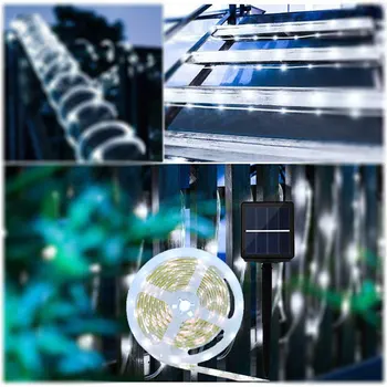 Saulės String Pasakų Žibintai 1-5M 60 LED/M, atspari Vandeniui Lauko Girlianda Saulės Energijos Lempos Kalėdų Stygos Sodo Puošmena