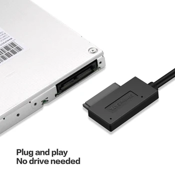 Slimline 7+6 13 Pin SATA į USB 3.0/2.0 Adapteris Mini SATA II USB 2.0 Kabelis Adapteris Nešiojamas CD/DVD ROM Optinis Kabelis