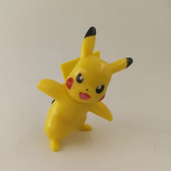 Takara Tomy Pokemon 4-6cm Charmander Popplio Litten Pikachu Rowlet Treecko Eevee Fennekin Greninja Anime Veiksmų Skaičius, Lėlės Žaislas