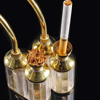 Tekstūra Kaljanas, Vandens Tabako Rūkymas Vamzdis Bongas Su Dvigubo Filtro Cigarečių Savininko Subtilus ir elegantiškas Aukso spalvos