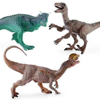 Therizinosaurus Dilophosaurus Velociraptor Tyrannosaurus Rex Dinozaurai Modelius, Plastikiniai Gyvūnų Figūrėlių Kolekcija Žaislas