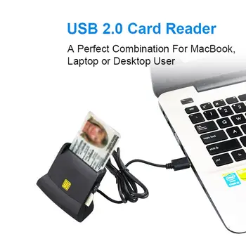 USB SIM Smart Card Reader Banko Kortele IC/ID EMV SD TF MMC Cardreaders USB-CCID ISO 7816 PC / SC Versija 1.0 / 2.0 Standartą
