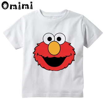 Vaikams, Cartoon Sesame Street COOKIE MONSTER Dizaino Marškinėliai Berniukams/Mergaitėms Kawaii trumpomis Rankovėmis Viršūnes Vaikų Juokingi Marškinėliai,ooo3068