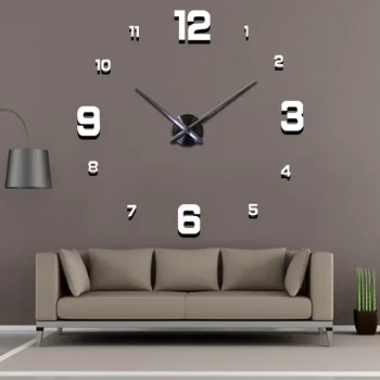 Viršų Mados 3D Sieninis Laikrodis reloj de sumalti Laikrodis Žiūrėti 