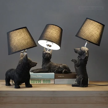 Šiaurės Gyvūnų Mažylis LED Stalo Lempos Kambarį Šiuolaikinės Kūrybos Dekoratyvinis Miegamojo Lempa Pramonės Šviesos Šviestuvai Šviestuvas