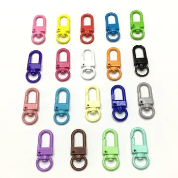 10vnt/ spalvoti Metalo Klavišą Openable Unisex paketų prižiūrėtojų raktinę Keychain Pulteliais 