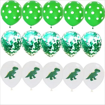 12-Colių Dinozaurų Žalios Spalvos Blizgučiais Popieriaus Iškarpos Balionas Nustatyti Tema Gimtadienio Dekoracijos
