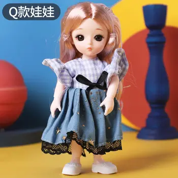 17cm super cute lėlės mergaitė princesė ubierz žaislas bjd doll gimtadienio dovana