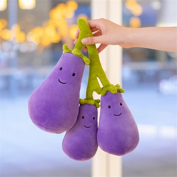 1PC Populiarus Plushie Baklažano Violetinė padaryti Įvairių Raiškos Super Juokingas Pliušiniai Žaislai Įdaryti Šeimos Trijų Baklažano Lėlės