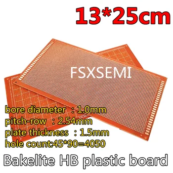 1pcs Bakelite HB plastiko valdybos Universalų grandinių bandymo valdybos Skylė plokštelę 2.54 mm PCB 5x7 6x20 7x9 9x15 10x15 12x18 13x25 18x30cm