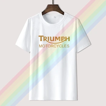2021 Klasikinis Triumph Motociklą Logotipą, Vyrai, Moterys, Vasarą Medvilnės, Juoda Tees Vyrų Naujausias Populiariausių Normalus Tee Marškinėliai, Unisex