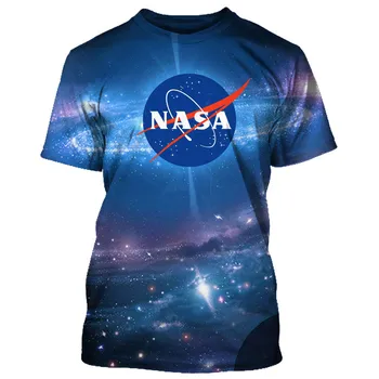 2021 Kosmosas Planetos Kosmoso Galaxy Astronautas 3D Atspausdintas T-Shirt harajuku Vyrų/moterų marškinėlius Mados dizaino marškinėliai Streetwear