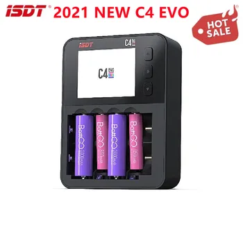 2021 Naujas ISDT C4 EVO Smart Baterijos Įkroviklio Tipo C QC3.0 Produkcija AA AAA Li-ion Baterija ir IPS Ekranu ir Gaisrų Prevencija