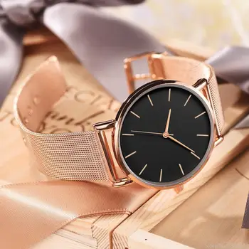 2021-Ultra dunnen Rose Gold Uhr Minimalistischen Akių Frauen Uhr montre femme Uhren Zegarek Damski Uhr Uhren Para Mujer reloj