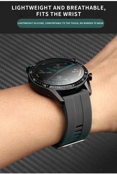 22mm Silikono Dirželis Huawei Žiūrėti GT Riešo juostos Apyrankę Watchband
