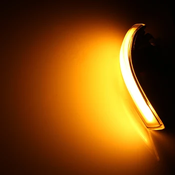 2vnt LED Dinaminis Posūkio Signalo Lemputė Teka Pusėje valdomi Išoriniai galinio vaizdo Veidrodėliai Indikatorius, Indikatorių Šviesos Kartotuvų