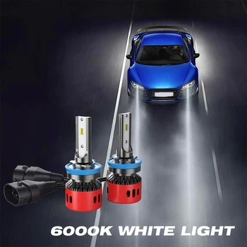 2VNT LED Žibintų Vandeniui LED Priekinės Šviesos Lemputės Automobilių šaltai Balta Žibintų Lemputę 800W 24000lm 6000K H1 H4 H7, H11 9005 9006