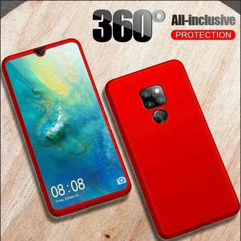 360 Visas Dangtelis Apsaugos Telefono Atveju, Huawei P20 Pro 30 Lite P40 Lite E P Smart 2019 Z Plius Y5P Y6P Y7P 2020 m. Su Stiklo Atveju