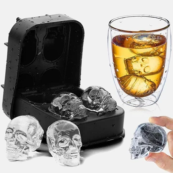 3D Kaukolė Silikono Formos Ledo Kubelių Maker 