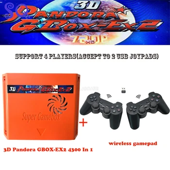3D Pandora GBOX-EX2 4300 1 Box Žaidimo Lenta Arcade Žaidimas box Kasetė Jamma PCB 720P VGA+Wired/wireless gamepad rinkinys