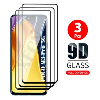 3Pcs Poco M3 Pro 5G Telefonas Grūdintas Stiklas Xiaomi Poco M 3 X3 Pro Screen Protector Dėl Poco F3 X3 NFC Apsauginis Stiklas Dangtis