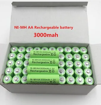 4/20 VNT naujas AA baterija 3000 mAh įkraunamos baterijos, 1.2 V Ni-MH AA baterijos, tinkančios laikrodžių, pelės, kompiuterių
