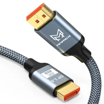 8K Displayport Cable,Anmck Dvikryptis Pastovaus Perdavimo VB VB 1.4 8K@60Hz Kabelis UHD Nailono Tinklelio Display Port Švino