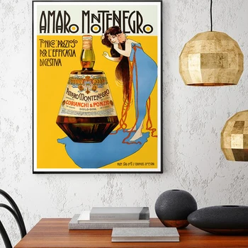 Amaro Juodkalnija Derliaus Maisto ir Gėrimų Plakatas Plakatas Popieriaus, Lipduko Drobė Spausdinimo, Dovanų Idėjos, tapybos nuotraukas kambarį Dekoro