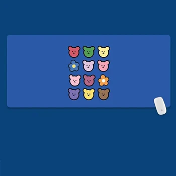 Animacinių filmų Pelės Mygtukai Didelis Kompiuterinių Žaidimų Kilimėlis Klaviatūros Kilimėlis Cute Little Bear Natūralaus Kaučiuko Padas Stalas Kilimėlis Studijų Rašymo bloknote