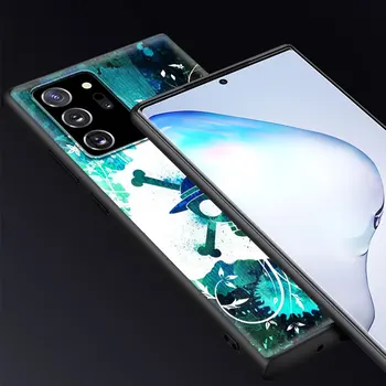 Anime One piece Silikoninis Telefono dėklas, skirtas Samsung Note 8 9 10 20 Ultra 5G Plius 10Lite Minkštas Juodas Viršelis Coque 