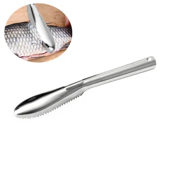 Aukštos kokybės nerūdijančio plieno žuvų odos teptuku dantytas žvynų švaresnis lengvai pašalinti žvynų grandiklis virtuvės įrankis