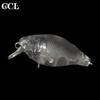 CCLTBA 15vnt/daug 4.5 cm 3.4 g Suku Wobblers Unpainted Jaukų Kieto Plastiko Dirbtinius Žvejybos Tuščias Jaukai