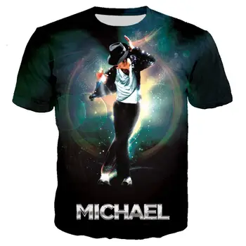 Dainininkas Michael Jackson Marškinėliai 3D Spausdinimo Roko Marškinėlius Unisex Vasarą Madinga Streetwear Hip-Hop Harajuku Mados Negabaritinių Viršūnės