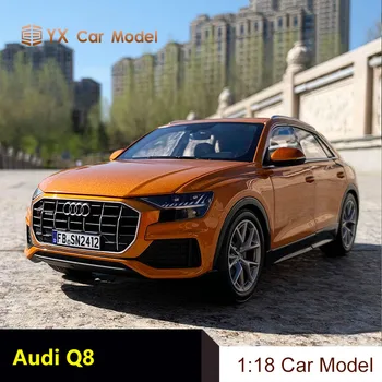 Diecast Automobilio Modelį 2018 Audi Q8 VISUREIGIS off-road transporto priemonė, 1:18 lydinio modeliavimas automobilio modelio 