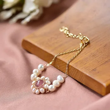 Gamyklos kainų originalus kūrybinės papuošalų mados rankų darbo natūralių perlų saulės gėlių derliaus reguliuojamas žavesio apyrankės girl