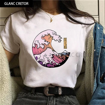Gražus saulės spausdinti Harajuku Viršūnes Tee Mielas Trumpas Rankovės gyvūnų marškinėlius Moterų Tshirts marškinėliai moterims 90-ųjų Grafinis T-shirt