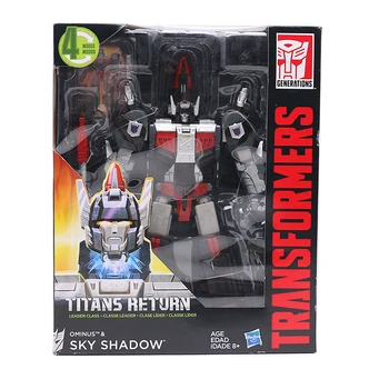 Hasbro Transformers Žaislai IDW Blitzwing borto šaudymą Overlord Sixshot Juodas Šešėlis Oktaninis Lyderis 25CM ABS Transformatorius Robotas Dovana