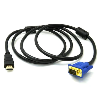 HDMI suderinamus Male VGA Male Perdavimo Laidas HDTV Vaizdo Keitiklis Adapteris Aux Kabelis Didelio Greičio HDMI suderinamus Kabelis