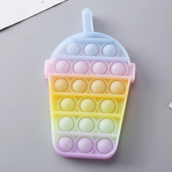 Ice Cream Antistress Bubble Toy Push Fidget Sensory Toys Kids Simple Dimple Autism Stress Reliever Puzzle Toy for Children Adult