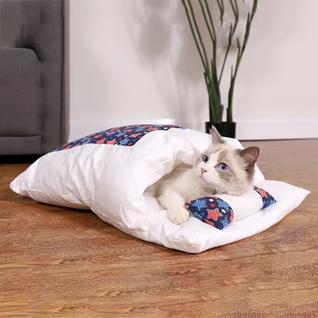Japonijos Katė Lova Žiemos Nuimamas Šiltas Katė miegmaišį Gilaus Miego šunelis Lova Namuose Katės Guolį Pagalvėlė su pagalvę#