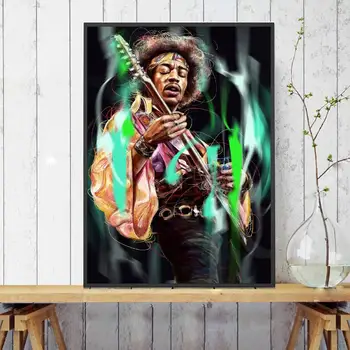 Jimi Hendrix Muzikos Dainininkė Meno Drobė Plakatas Spausdinimo Namų Dekoro Tapyba Be Rėmelio