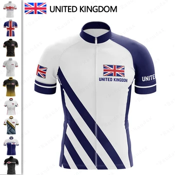 Jungtinė Karalystė Dviračių Drabužių 2021 Užsakymą Ropa Ciclismo Hombre Trumpas Rankovės Dviračių Nustatyti Mtb Dviratį Uniforme Maillot Ciclismo