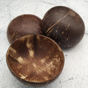 Kokoso dubenį kokoso šakutės kokoso šaukštas vaisių salotos ryžių dubenėlį sriubos dubenėlį, Valgymo įrankiai, bekvapis Kūrybos prekių Saugos karšto pardavimo