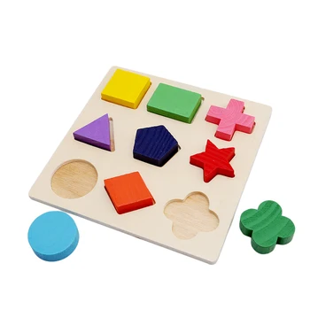 Kūdikiams, Vaikams, Mediniai Mokymosi Dėlionės, Žaislų, Montessori Spalvingas Geometrines Pažinimo Pjūklelis dėlionės (Galvosūkiai) Medienos Švietimo Žaislai Vaikams