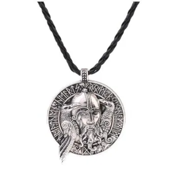 Kūrybos Viking ir Viking Odin ' s Raven Derliaus Pakabukas Karoliai Varnas Rune Talismanas, Amuletas vyriški Papuošalai